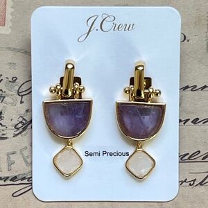J. CREW Bobbie Stone Drop Post Earrings